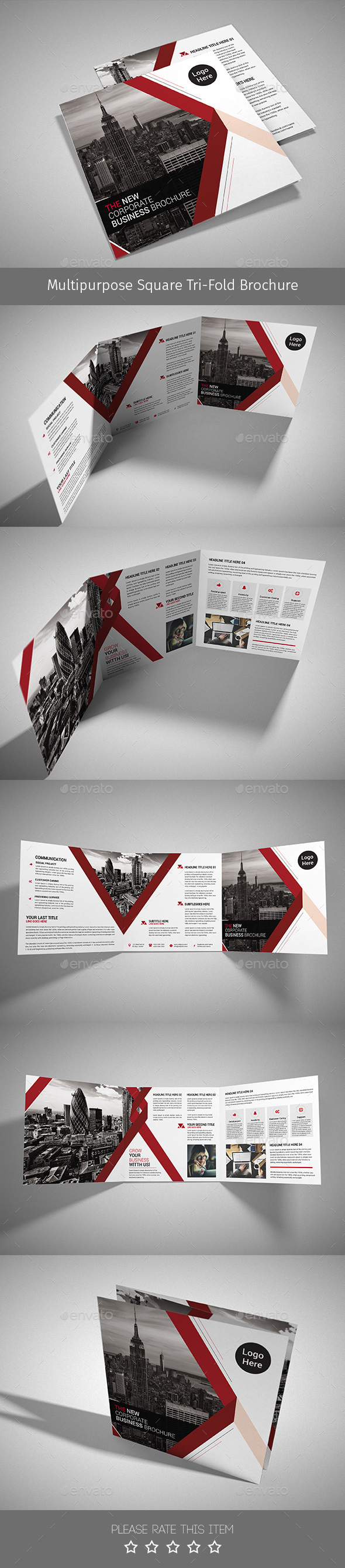Corporate Tri-fold Square Brochure 02 - Corporate Brochures