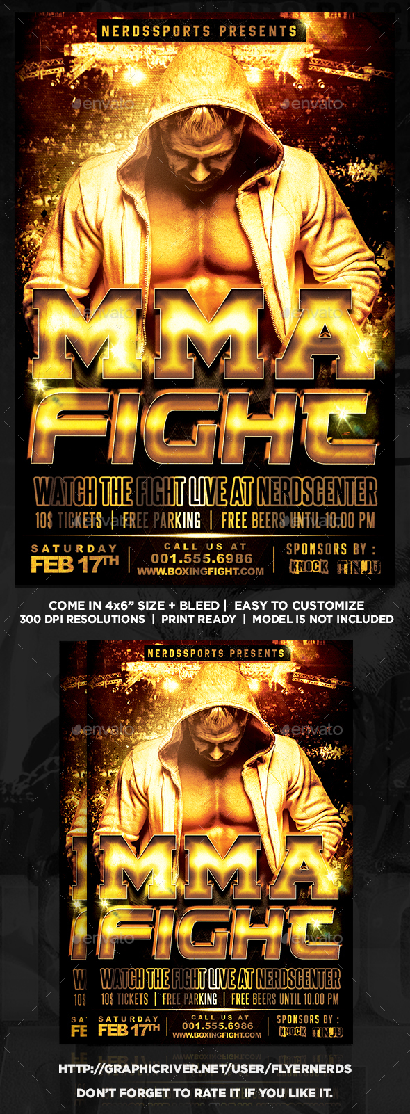 MMA Fight Championships Sports Flyer - Sports Events
