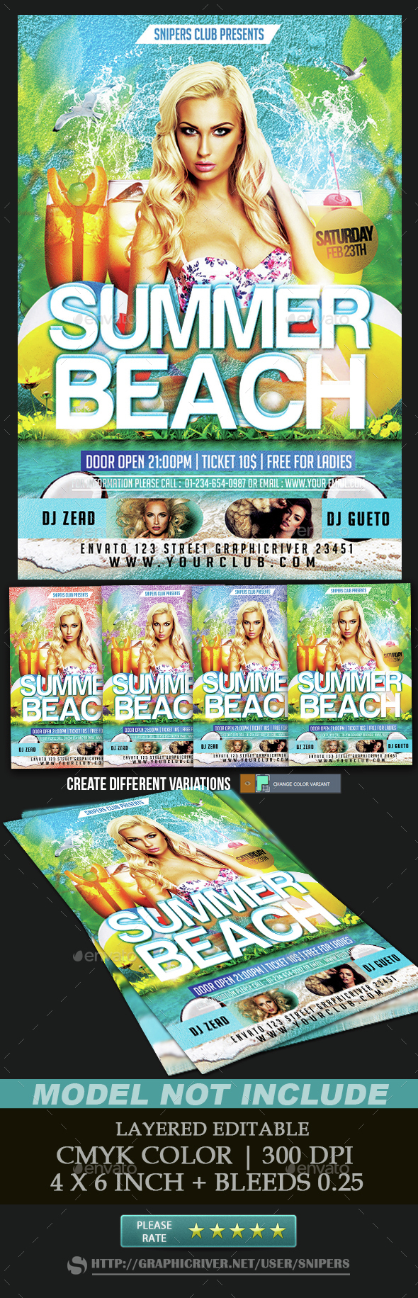 Summer Beach - Events Flyers