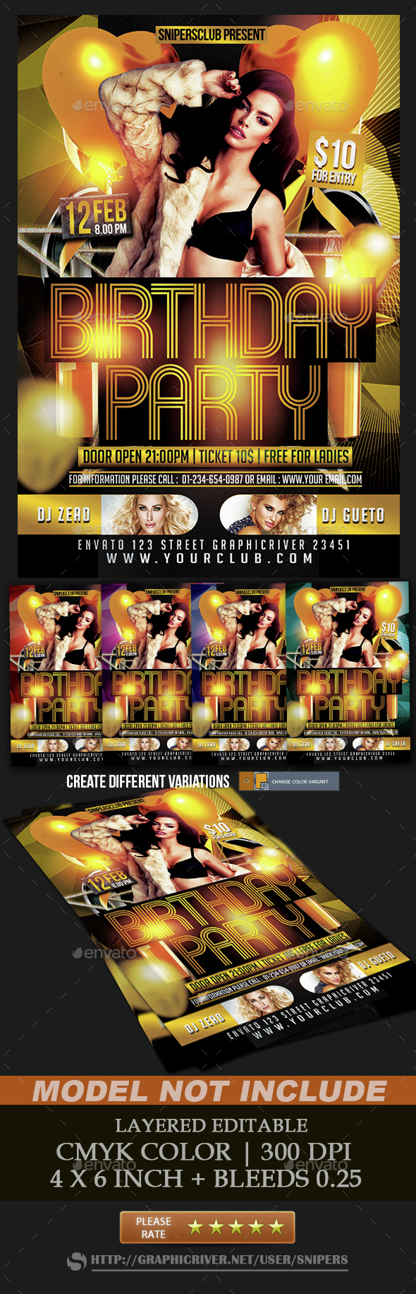Birthday Party - Events Flyers