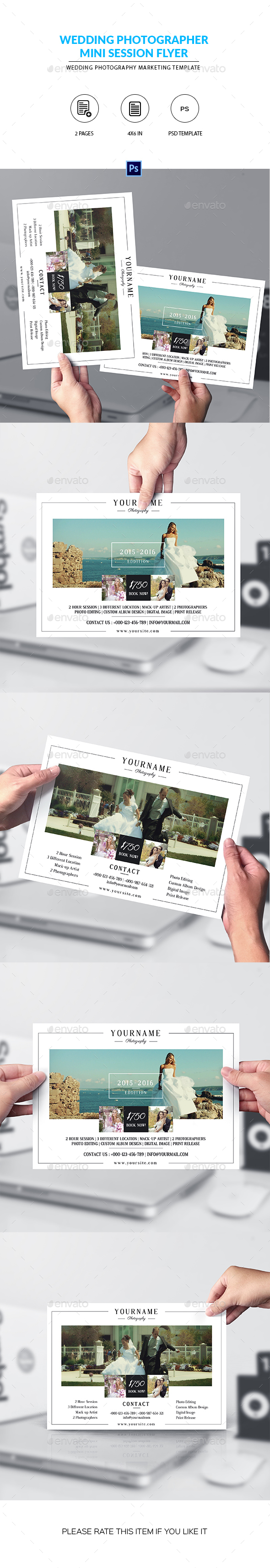 Wedding Photography Mini Session Marketing Flyer - Corporate Flyers