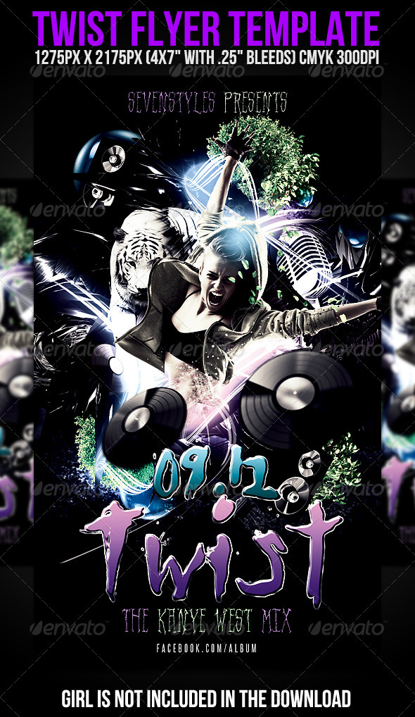Twist Flyer Template - Clubs & Parties Events