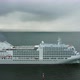 Cruise Liner Sailing in Stormy Weather Aerial View - VideoHive Item for Sale