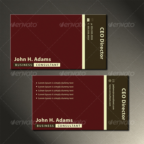 Conservative Business Card - Corporate Business Cards