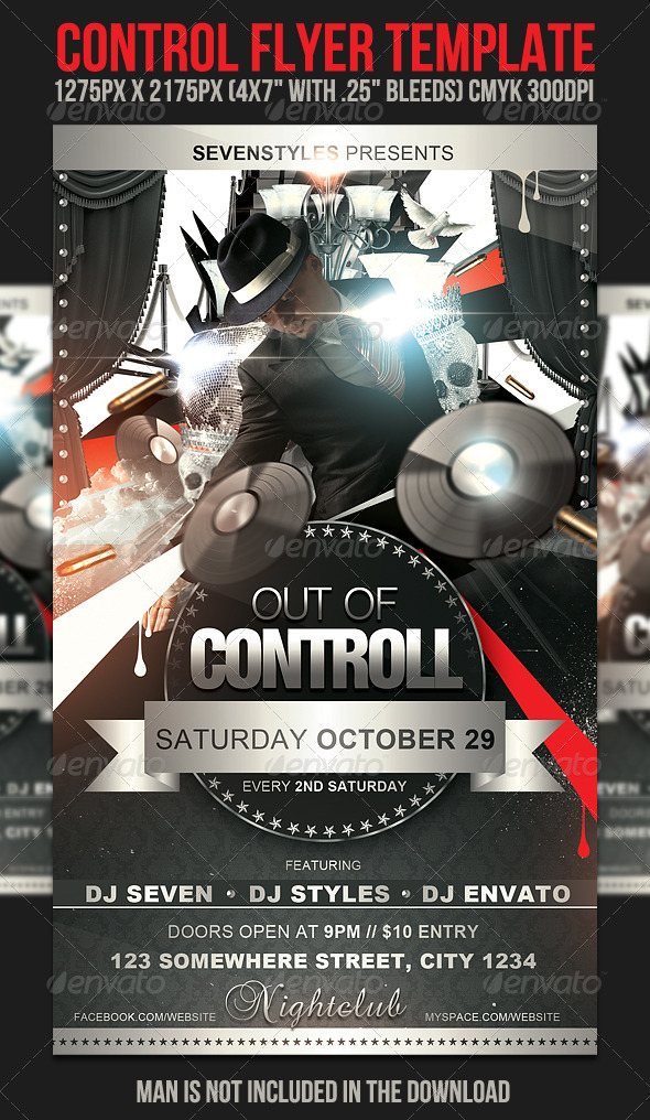 Control Flyer Template - Clubs & Parties Events