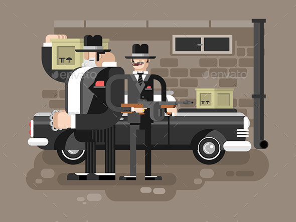 Mafia Man Character - People Characters
