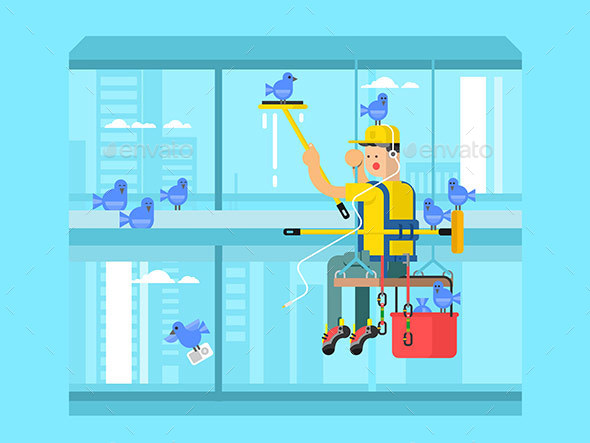 Industrial Mountaineering Concept - People Characters