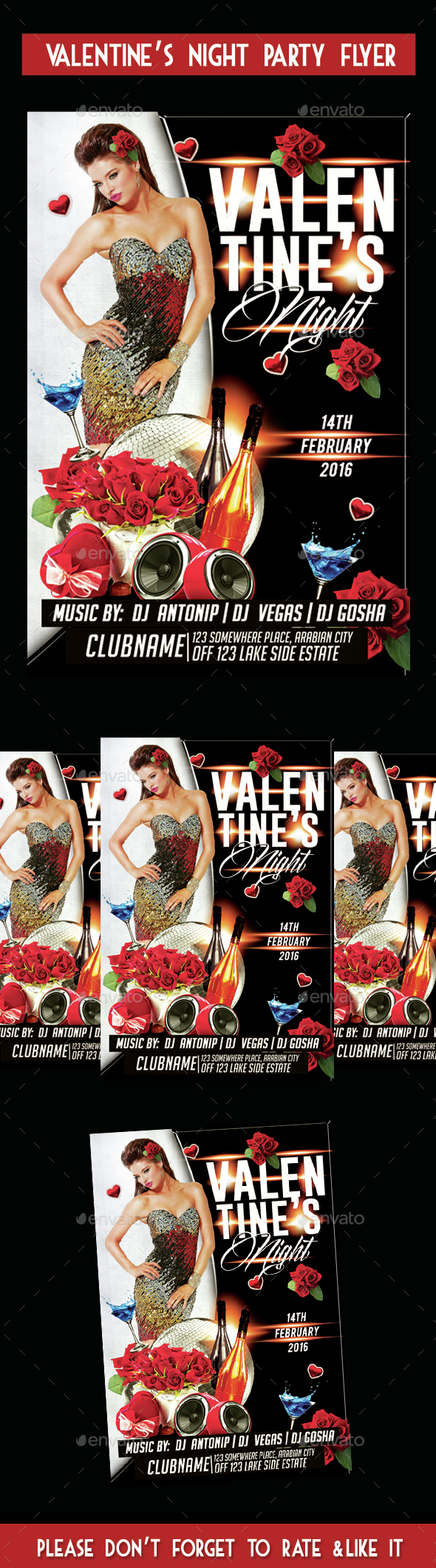 Valentine Night Party Flyer - Clubs & Parties Events