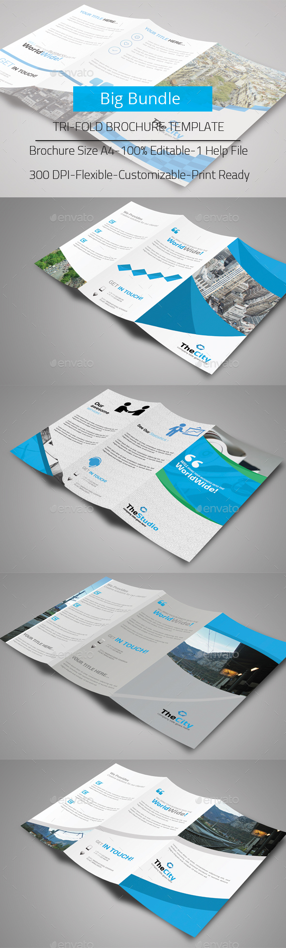 5 in 1 Big Bundle Tri-Fold Brochure - Corporate Brochures