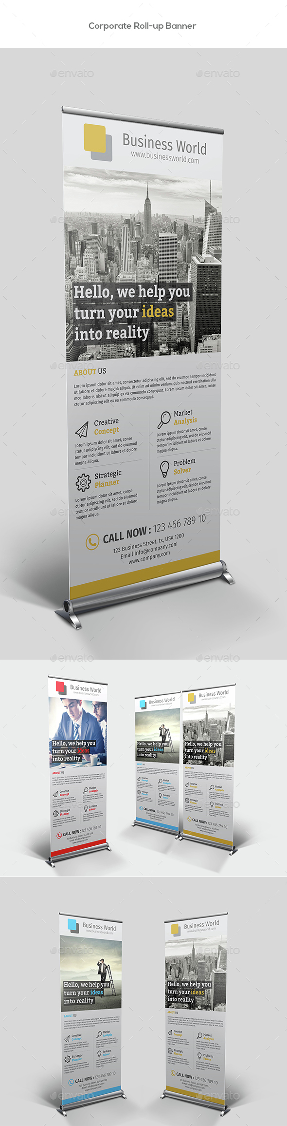 Corporate Roll-up Banners - Signage Print Templates