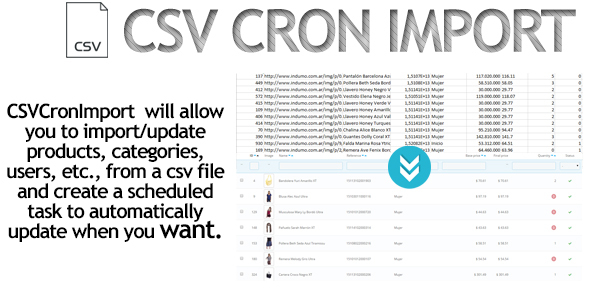 CSV Cron ImportDropshipping - CodeCanyon 14595569
