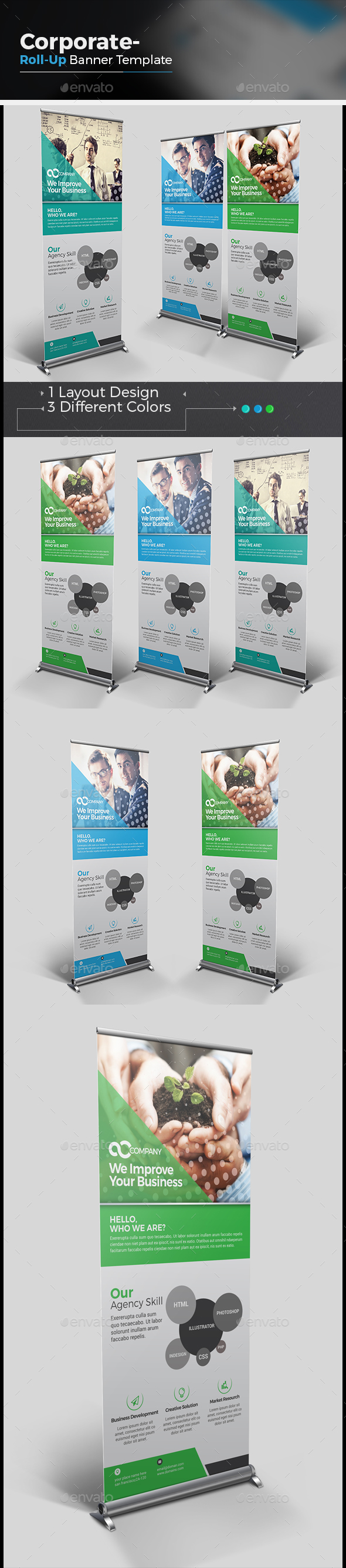 Corporate Roll-up Banner - Signage Print Templates
