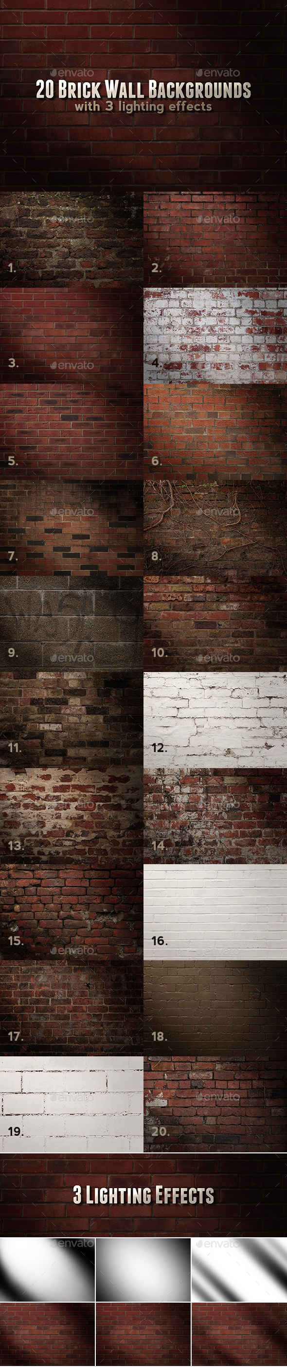 Brick Wall Backgrounds - Stone Textures