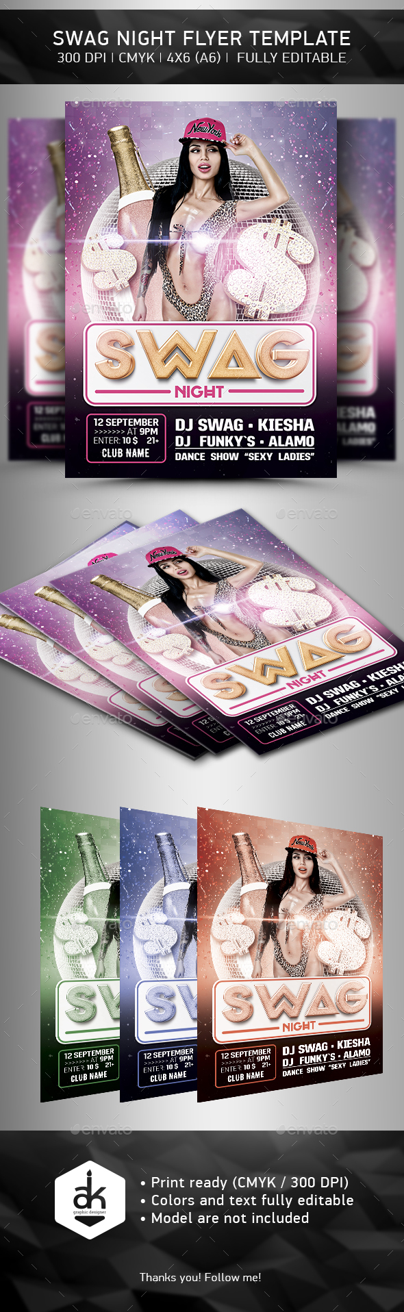 Swag Night Flyer Template - Clubs & Parties Events