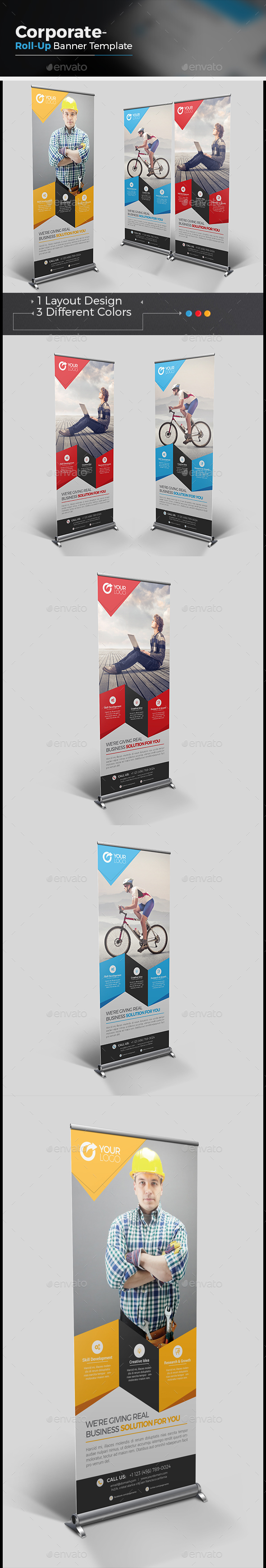 Corporate Roll-up Banner - Signage Print Templates