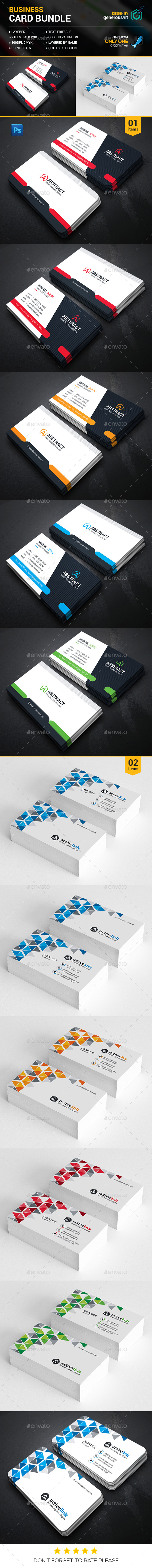 Creative Business Card Bundle 2 in 1 - Corporate Business Cards
