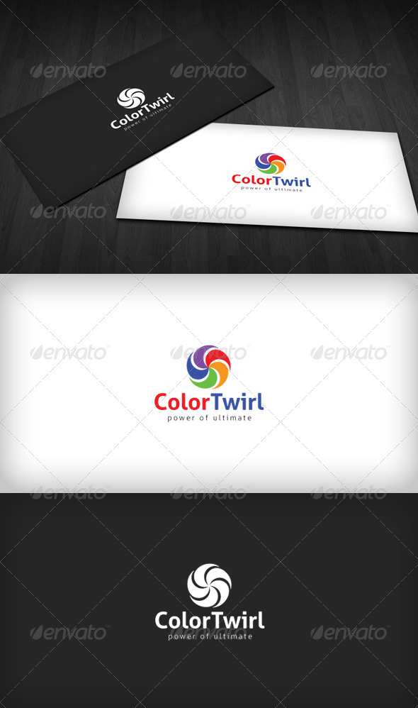 Color Twirl Logo - Vector Abstract