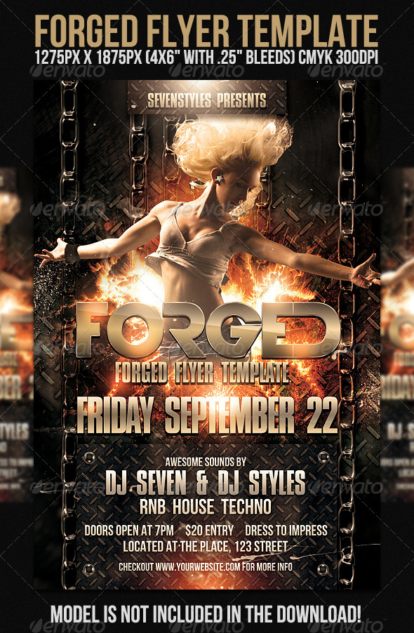 Forged Flyer Template - Clubs & Parties Events