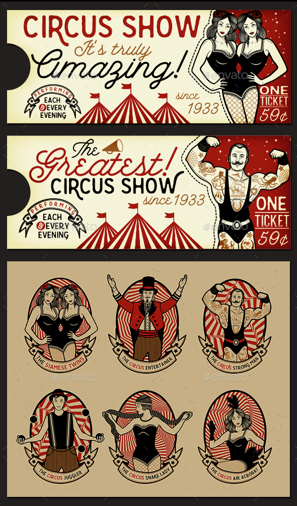 Circus Collection. - People Characters