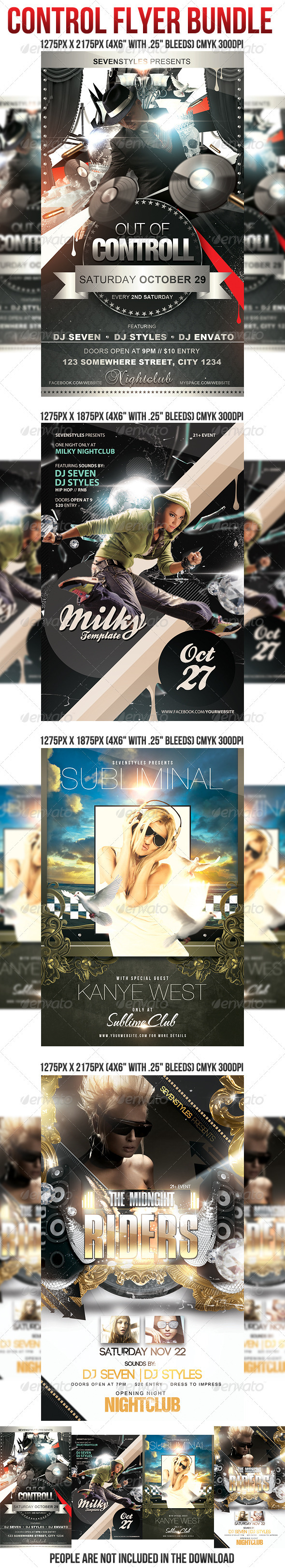 Control Flyer Bundle - Clubs & Parties Events