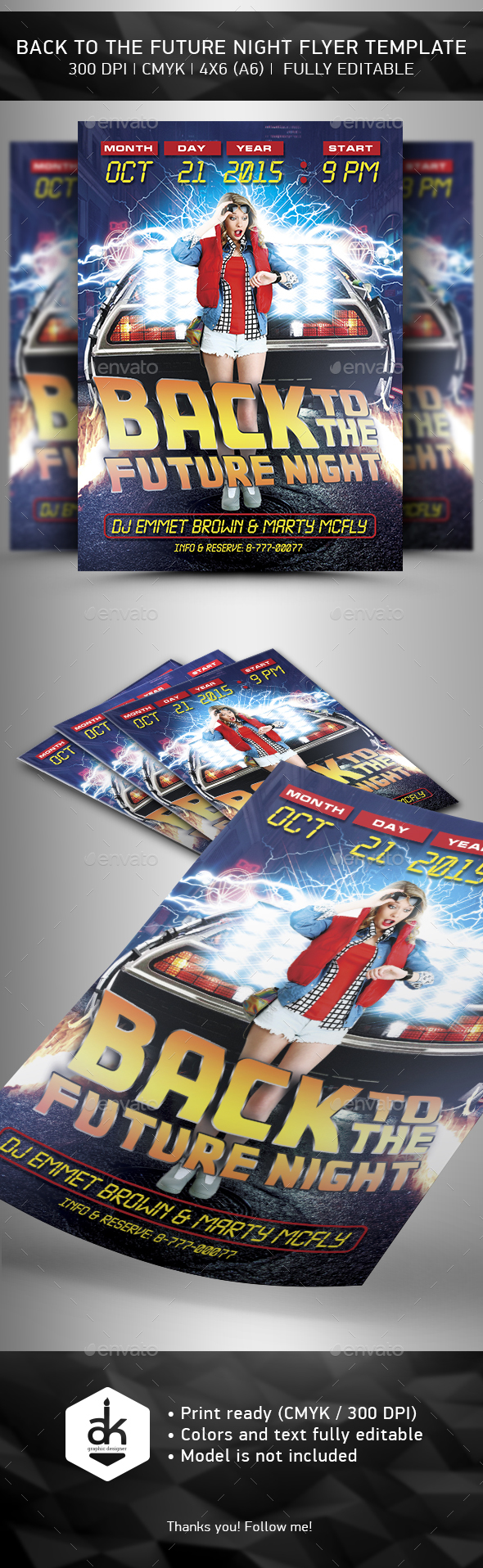 Bak to the Future Flyer Template - Events Flyers