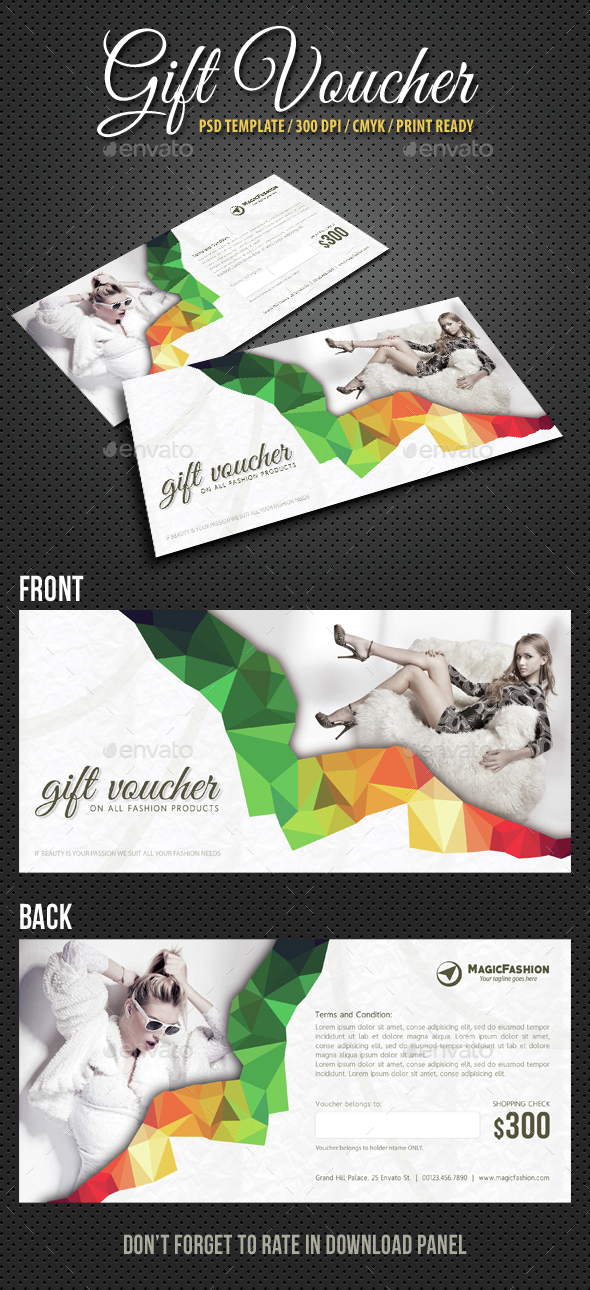 Elegant Gift Voucher V04 - Cards & Invites Print Templates
