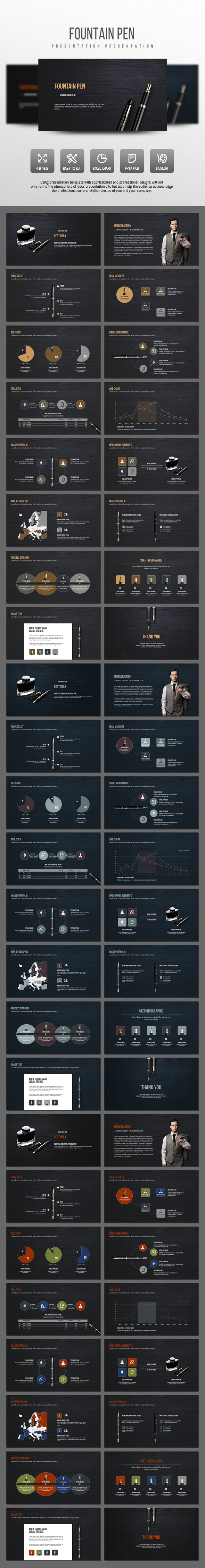 Fountain Pen - PowerPoint Templates Presentation Templates