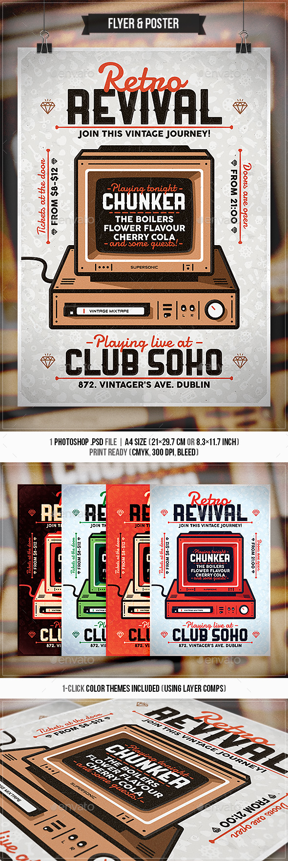 Retro Revival - Flyer & Poster - Concerts Events