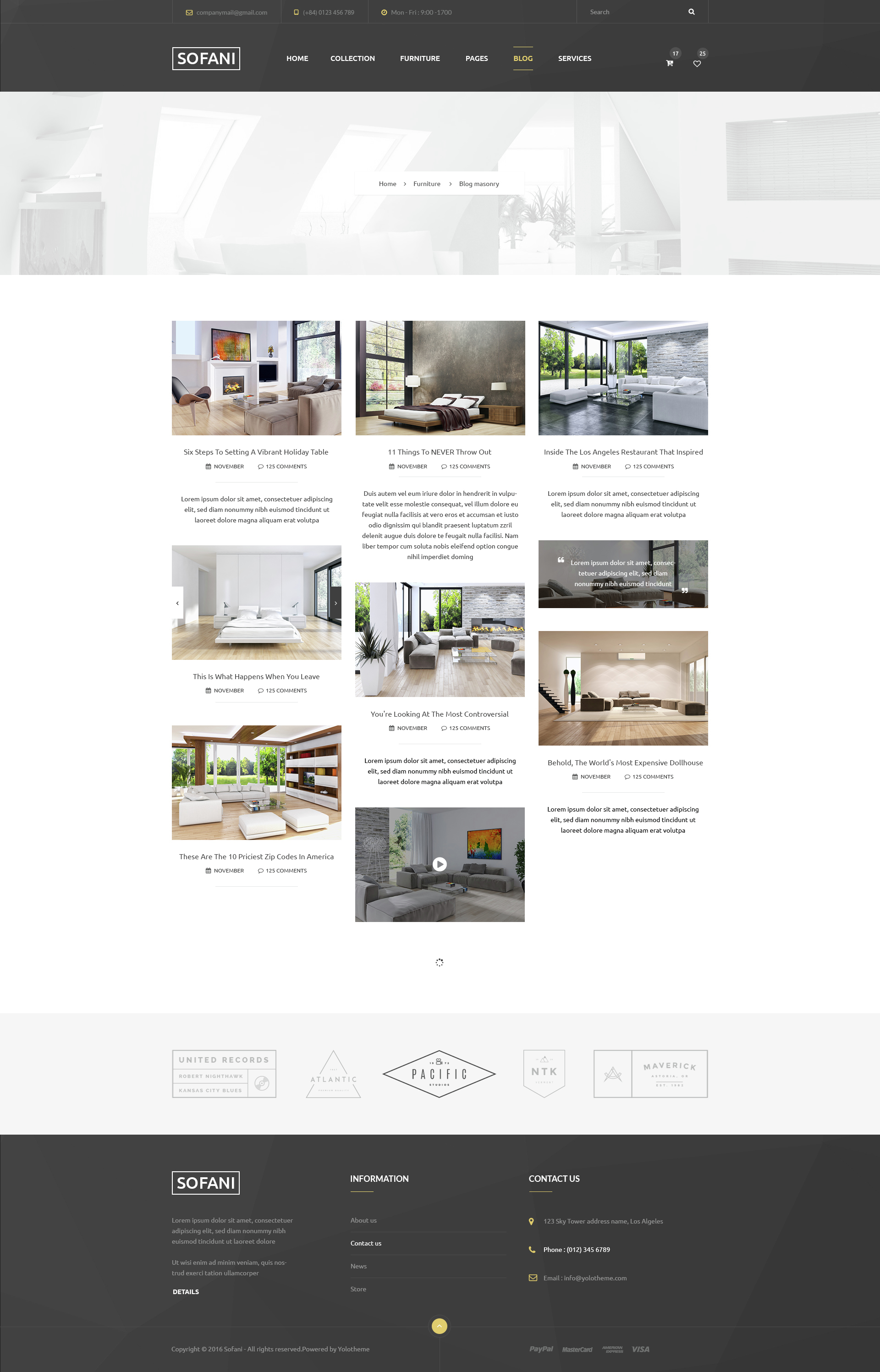 Sofani - Furniture Store PSD Template by parasyteartx | ThemeForest