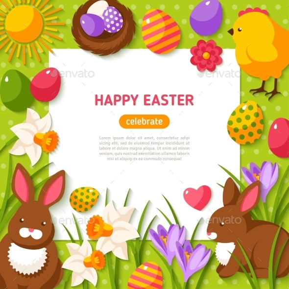 Happy Easter Background - Miscellaneous Seasons/Holidays