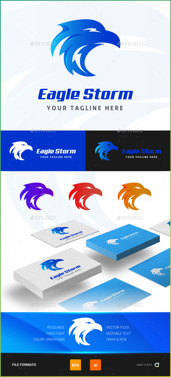 Eagle Storm Logo Template - Animals Logo Templates