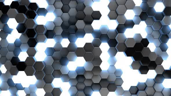 Hexagon Glowing Background 05 - 4K alt