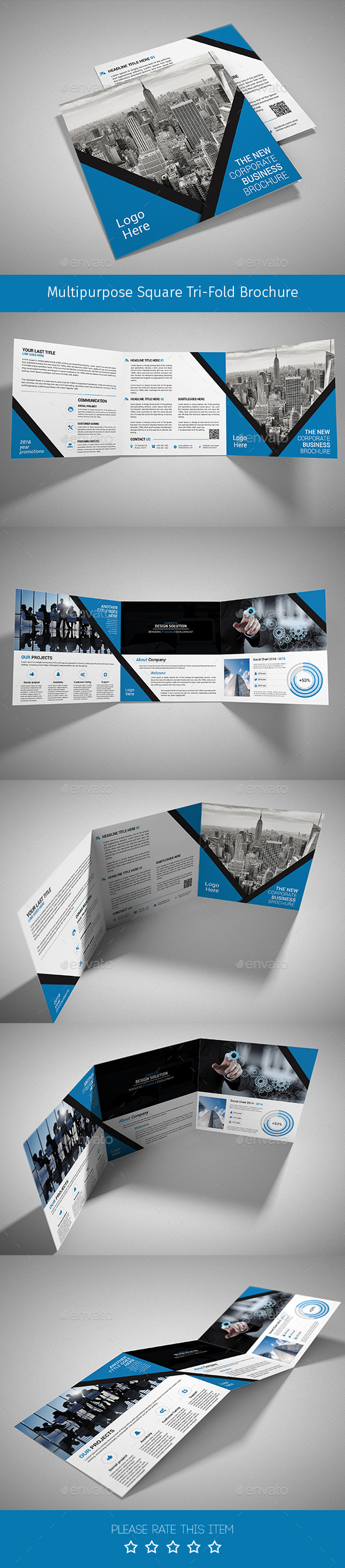 Corporate Tri-fold Square Brochure 03 - Corporate Brochures