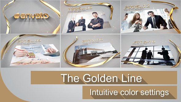Videohive Golden Line Years 14613365