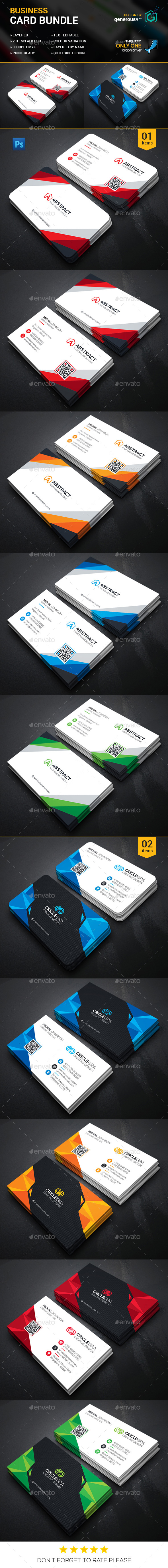 Business Card Bundle 2 in 1 - Corporate Business Cards