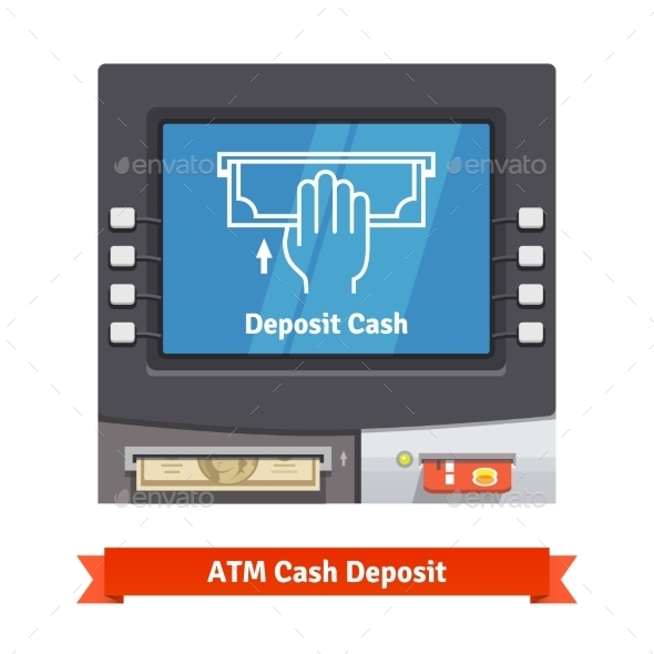 ATM Machine With Current Operation - Technology Conceptual
