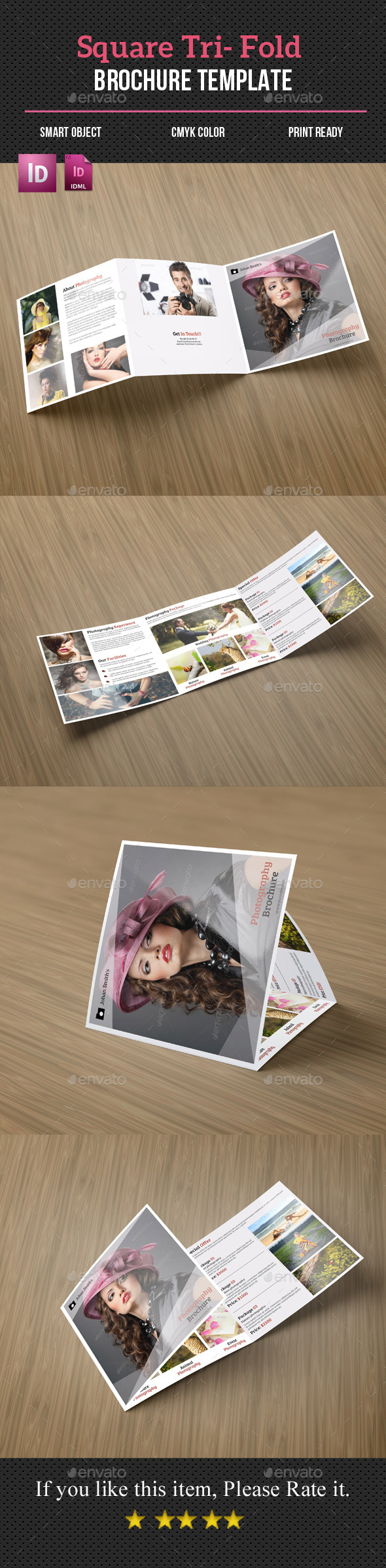 Photography Square Tri- Fold Brochure - Corporate Brochures