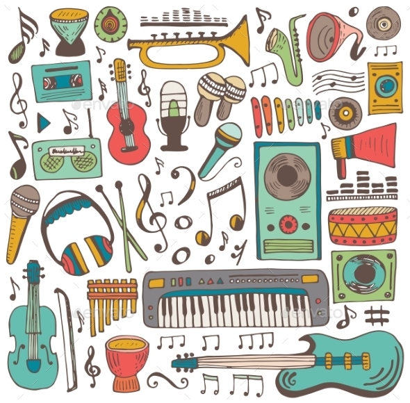 Music Doodle Collection - Decorative Symbols Decorative