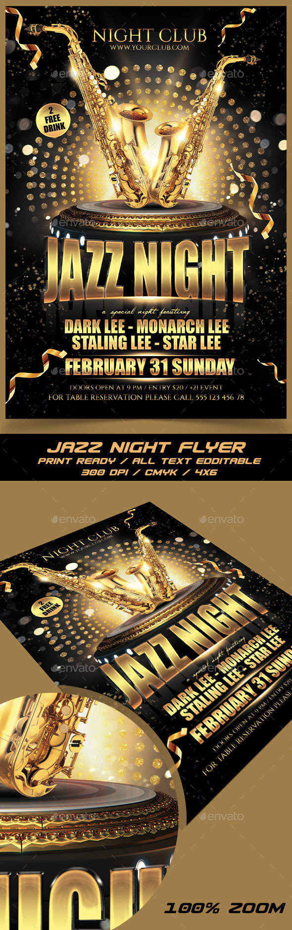 Jazz Night - Events Flyers