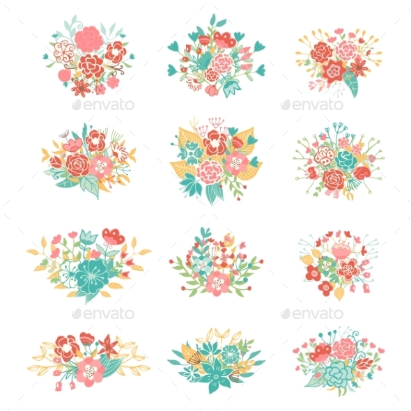 Wedding Vintage Elements Collection - Flowers & Plants Nature