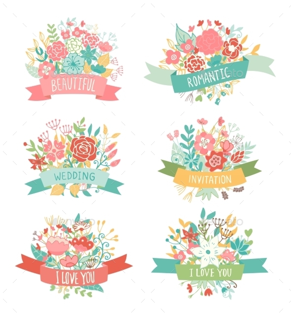 Wedding Vintage Elements Collection - Flowers & Plants Nature