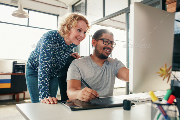 Creative people coworking on a new project - Stock Photo - Images