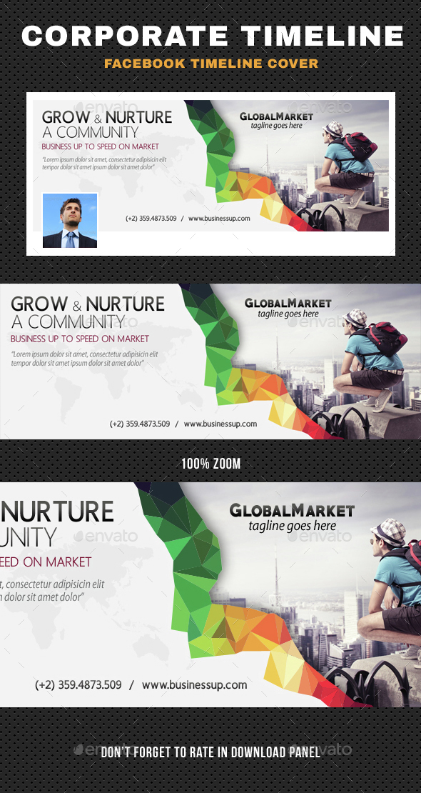 Corporate Business Facebook Timeline - Facebook Timeline Covers Social Media