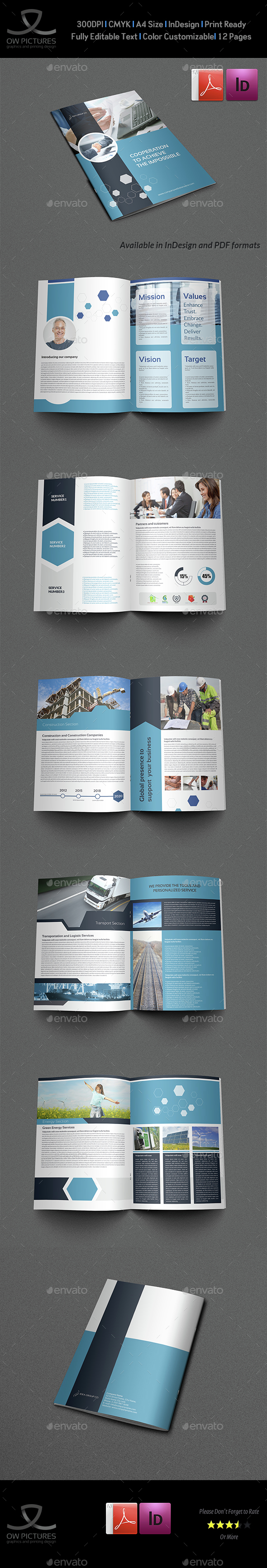 Corporate Brochure Template Vol.42 - 12 Pages - Corporate Brochures