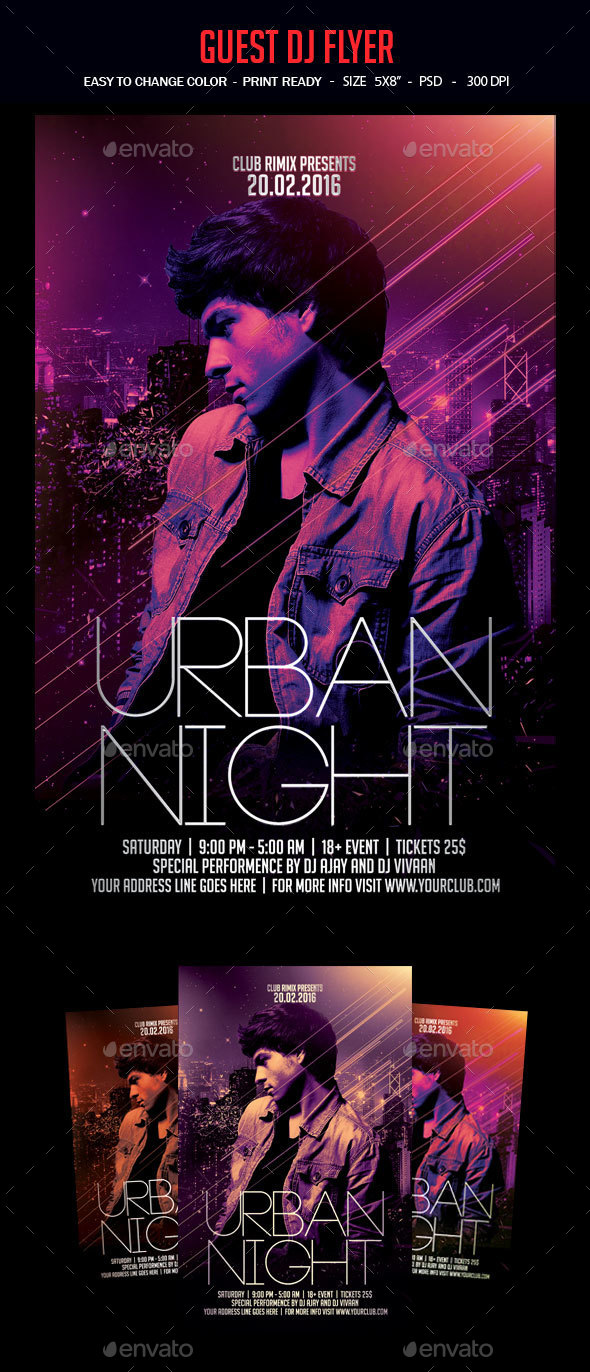 Guest Dj Party Flyer - Clubs & Parties Events