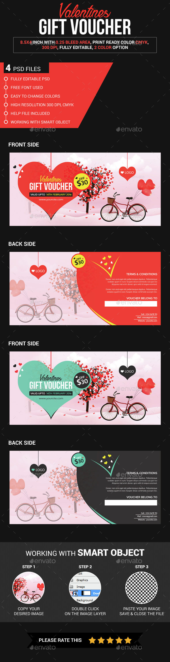 Valentine Gift Voucher - Loyalty Cards Cards & Invites