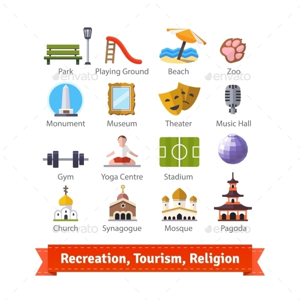 Recreation Tourism Sport and Religion Buildings - Industries Business