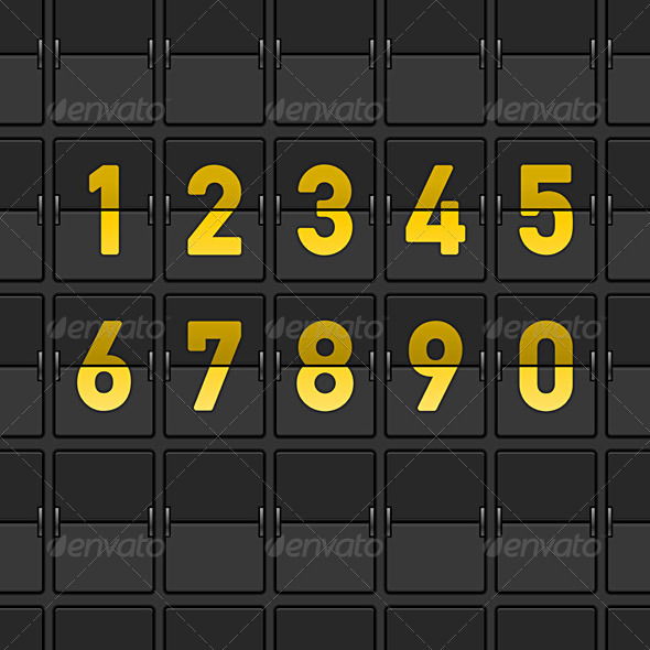 Airport Dashboard with Flipping Numbers