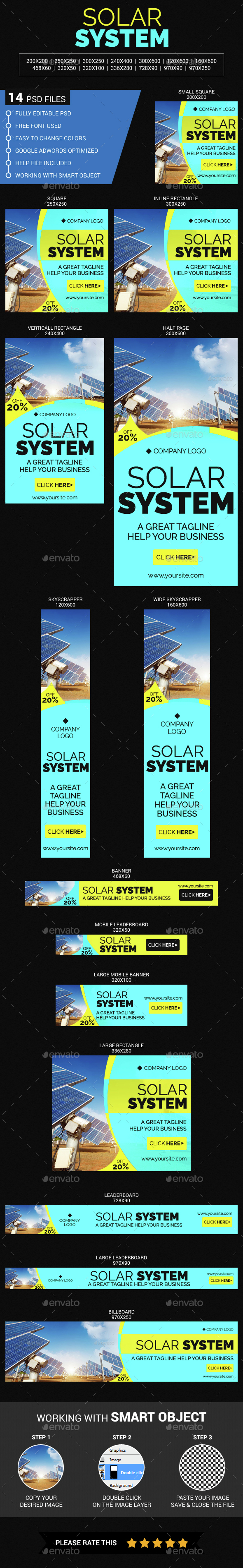 Solar System - Banners & Ads Web Elements