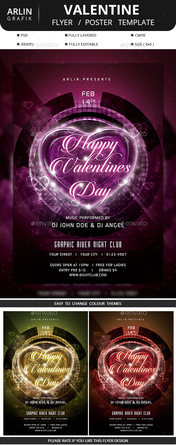 Valentine Flyer / Poster - Clubs & Parties Events